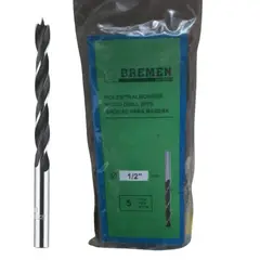 BREMEN - Pack x 5 : Broca para Madera Bremen 1/2"   - Gris