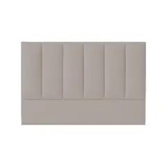 MUEBLES MACRUMO - Combo Cama tapizada Deco - 2plz Beige oscuro + colchón semiortopédico