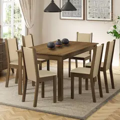 MADESA - Juego de Comedor Miriam con 6 Sillas
