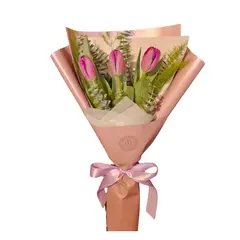 D'AMOUR - Ramo de 3 tulipanes