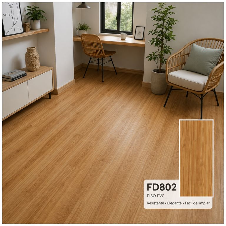 Piso Vinilico PVC Laminado Autoadhesivo 3D Caja 5m2 DECOKASA - FD802