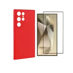 CASE - SILICONA PARA SAMSUNG S25 ULTRA+MICA DE VIDRIO COMPLETO QUE LEE HUELLA