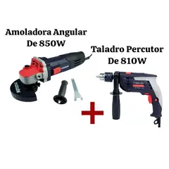 MAKUTE - Combo Amoladora Angular Makute 850W + Taladro Percutor 810W