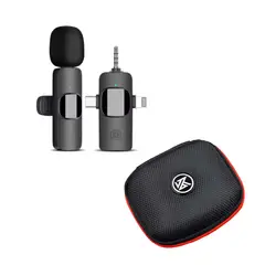 GO SELECT - Micrófono Lavalier Inalámbrico 3 en 1 + Mini Estuche para Auriculares