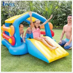 INTEX - Isla inflable con tobogán y flotadores para piscinas o jardines