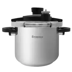 FINEZZA - Olla a presión 8 Litros Acero Inox con Vaporera y tapa