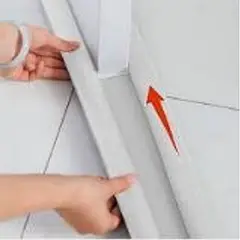 GENERICO - Burlete Flexible de Espuma Protección Sellado de Puertas pack 3 unidades Blanco