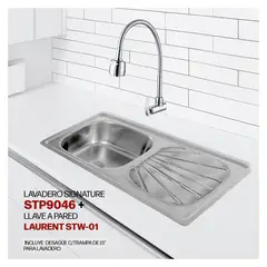 STONE - COMBO D LAVADERO SINGATURE STP9046 + LLAVE PARED LAURENT STW-01 STONE