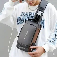 GENERICO - Pechera morral para hombre elegante de alta calidad plomo