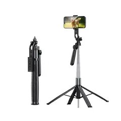 XIAOMI - Selfie Tripode Streaming Remax P30 Negro 1.8 m 360° bluetooth