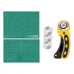 GENERICO - Base Tapete Corte A2 45x60cm + Cutter Rotativo +3 Cuchillas