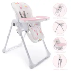 SAFETY 1ST - Silla De Comer Graduable Para Bebés «FEED» Pink