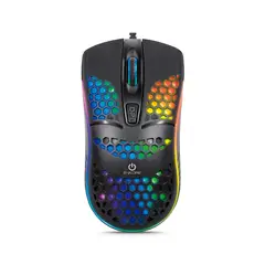 ENKORE - Mouse Gamer LED Alámbrico 1600DPI Negro Geox Ingravide EKM 121K