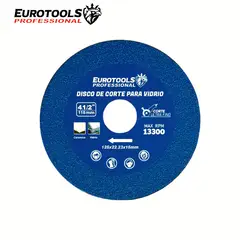 GENERICO - Disco Ultra fino para Cortar Vidrio, Mayólica 4 1/2" EUROTOOLS