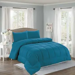 CASATEX - Edredón acolchado 2 plazas + Juego de sábanas 100% Algodón
