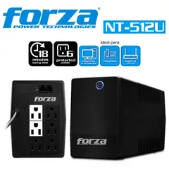 FORZA - ESTABILIZADOR UPS NT-512U 500VA 250W