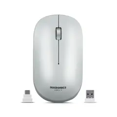 MICRONICS - Mouse 3Modos BT Inalámbrico Recargable Ludico3 M722w-3m