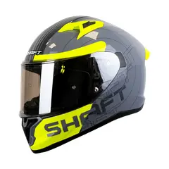 SHAFT - Casco Integral SHAFT 522SP Dopp Gris Talla L Certificado ECE 22.06 para Moto Seguridad Protección