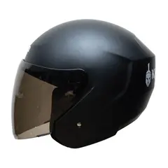 CES - CASCO ABIERTO KRATOZ K10 NEGRO MATE VISOR TRANSPARENTE
