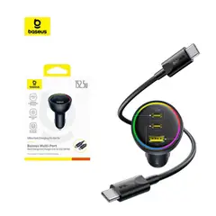 BASEUS - Cargador de Auto Carga Rápida Total Salida 152.5 W + Cable 1 M