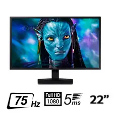 SAMSUNG - Monitor Samsung LS22D310EALXPE 22Pulgadas Plano Full HD HDMI 75Hz 5ms