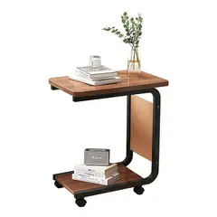 ANYHOGAR - Mesa Auxiliar Mesa De Té Dos Niveles Para Sala Sofa Y Cama