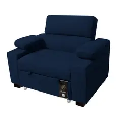 BARAKA HOME - Sofá Cama Baltimore 1 plz - Azul Marino