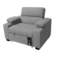 BARAKA HOME - Sofá Cama Baltimore 1 Plz - Gris Claro