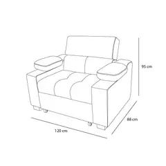 BARAKA HOME - Sofá Cama Baltimore 1 Plz - Lila