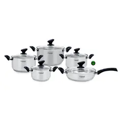 LUISSANT - Juego de ollas LUISSANT Acero Inoxidable LU-1004R-IN 10Piezas