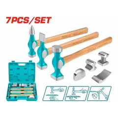 TOTAL TOOLS - Juego De Martillos Para Planchado 7pzs con Accesorios Total - TBAFO712