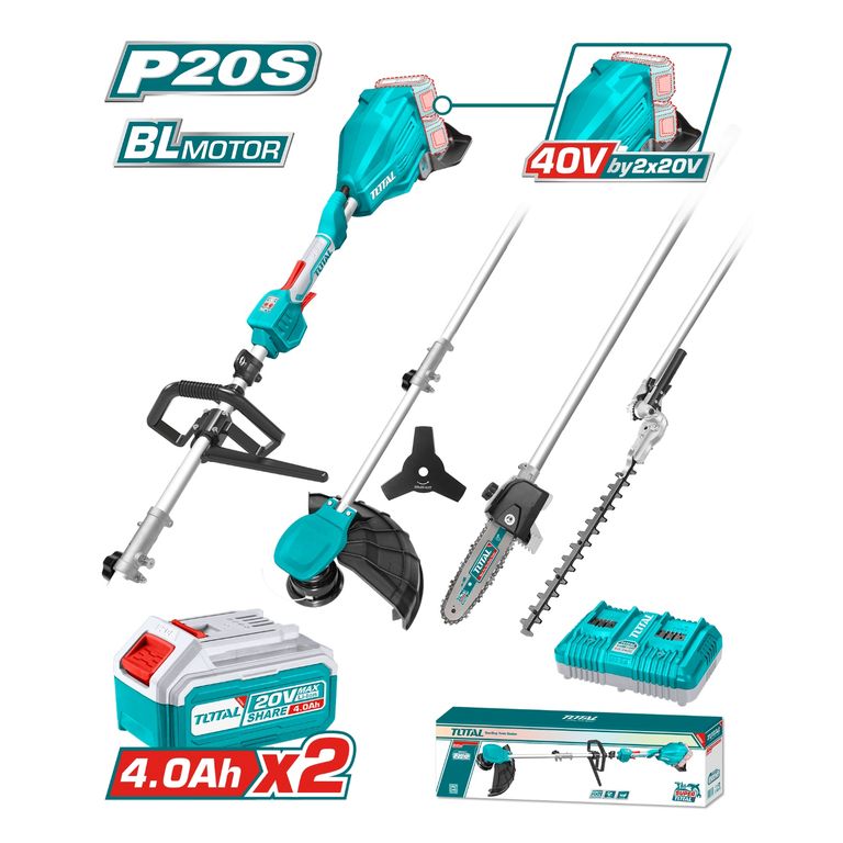 Desmalezadora Multifuncional 40v + Batería y Cargador Total