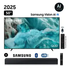 SAMSUNG - Televisor QLED 50 Visión AI Smart TV QN50Q7FA + Soundbar HW-B400F
