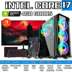 INTEL - PC CORE I7 16GB RAM 1TB SSD TARJETA DE VIDE GTX 4GB MONITOR DE 24PULGADAS