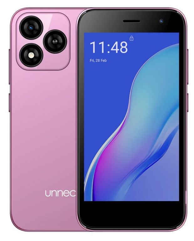 Celular Unnecto Bolt One Dual SIM 4G 5" - 32GB ROM + 2GB RAM (Expandible) - Android 14 Go - Rosa