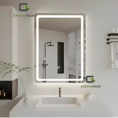GREEN HOUSE - ESPEJO MP LED 3 TIEMPOS TOUCH RETANGULAR DE 60x80 CM
