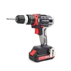 MAKUTE - TALADRO PERCUTOR INALAMBRICO 20V 10MM X2 BATERIAS 20AH MALETA