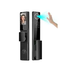 GENERICO - CERRADURA SMART CON 7 APERTURAS VIDEO PORTERO  COLOR NEGRO