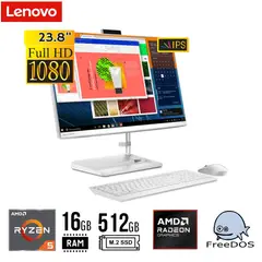 LENOVO - ALL IN ONE IdeaCentre 3 , 23.8" FHD Ryzen 5 7430U 16GB 512GB SSD FREE