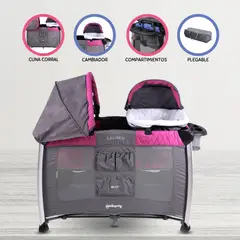 EBABY - Cuna Corral LAUREN Pack And Play Pink