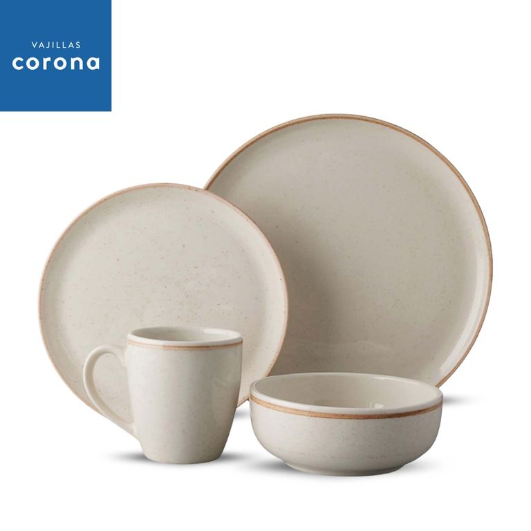 Vajilla 416 Caoba Beige - Vajillas Corona
