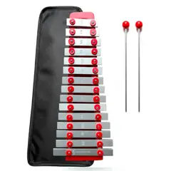 VENTURI - Xilófono Diatónico Venturi de 2 Octavas color Rojo con Funda