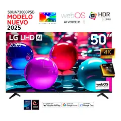 LG - Televisor 50 Pulg Ultra HD 4K AI ThinQ 50UA7300PSB Modelo 2025- Negro