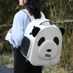 GENERICO - Mochila transportadora para gato - osito 40x33x22cm - Negro