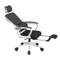 JOTA STORE - Silla Giratoria Evox CT258R con Reposapiés para Escritorio y Oficina - Blanco
