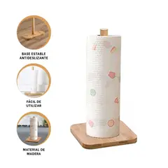 INSPIRA MARKET - Porta Papel Toalla Portarrollos de Papel Bambú