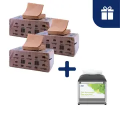 TORK - Servilleta Tork Xpressnap Café Natural 3 x 500un + Dispensador Gratis