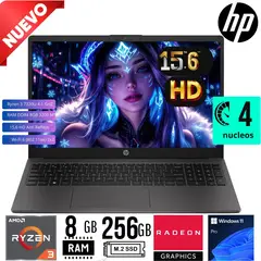 HP - Laptop Hp 255 G10 AMD Ryzen 3 7320U Ram 8Gb SSD 256Gb 15.6" HD Windows 11