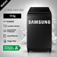 SAMSUNG - Lavadora Samsung EcoBubble 17KG Negra WA17CG6441BV - Negro