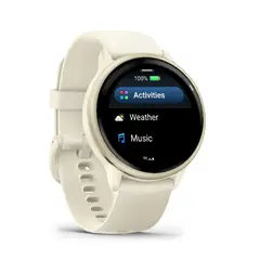 GARMIN - Smartwatch Garmin Vivoactive 6 Oro Lunar Running Deporte GPS Fitness